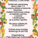 Informacje na temat szkolnego konkursu literackiego -Wiersz o wiośnie. jpg.jpg
