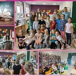 Zdjęcie 4 Uczniowie klasy 2d słuchają w bibliotece głośnego czytania. Czytają im uczniowie klas 8..jpg
