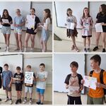 Zdjęcie 3 Kolaż 4 zdjęć. W klasie uczniowie w grupach prezentują prace..jpg