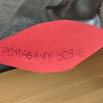 Listek z hasłem Pomagamy sobie..jpg
