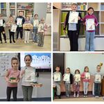 Uczniowie z klasy 1a_ 1b_ 1c_ 1d z dyplomami i nagrodami..jpg