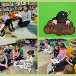 Kolaż 3 zdjęć z zajęć czytelniczych klasy 3d w bibliotece szkolnej..jpg